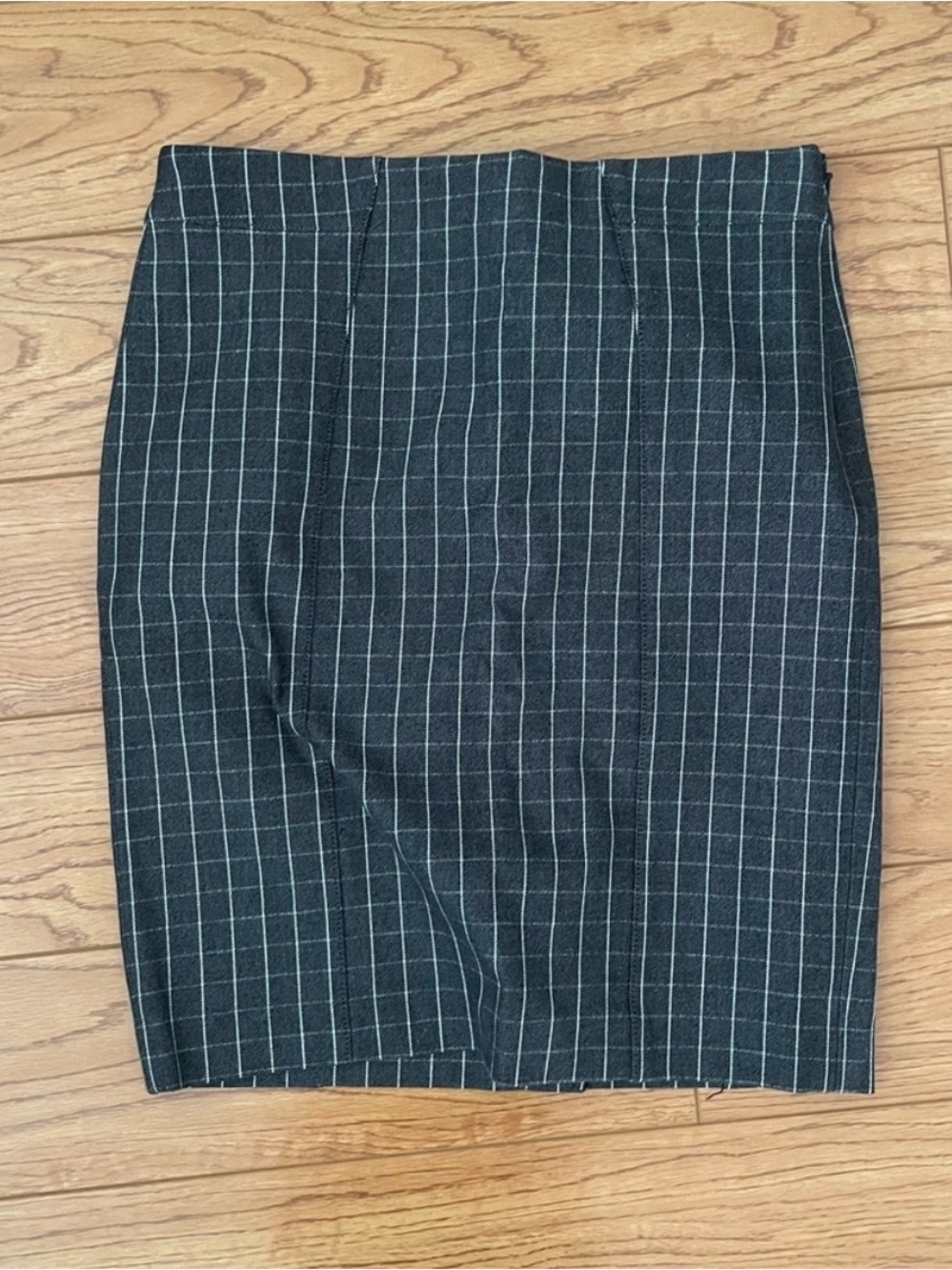 Banana Republic Charcoal Windowpane Pencil Skirt